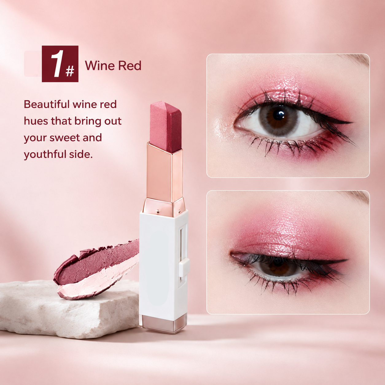 Dual Color Long Lasting Eyeshadow Stick